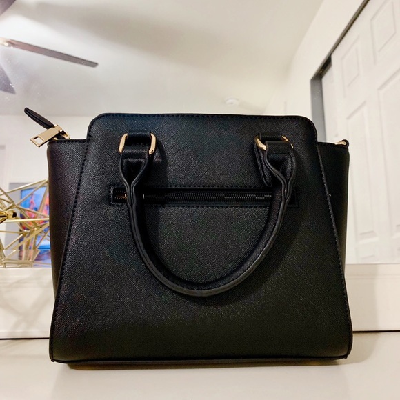 Black Mini leather Satchel - Picture 3 of 4